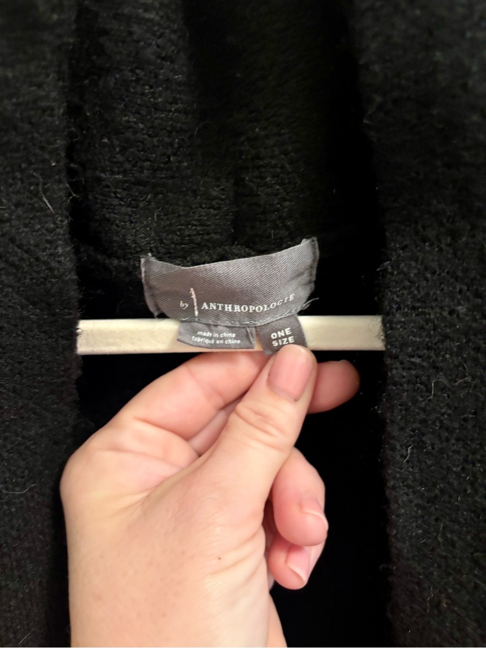 Anthropologie black sweater coat
